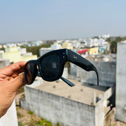 RB WAYFARER PUFFER Glossy Black Premium Fashion Sunglass