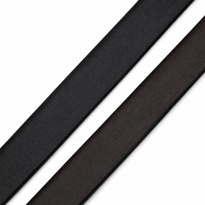Allen Solly Golden Monogram Buckle Reversible Black & Brown Leather Belt
