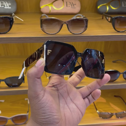 FENDI Black Square Shape Premium Sunglasses