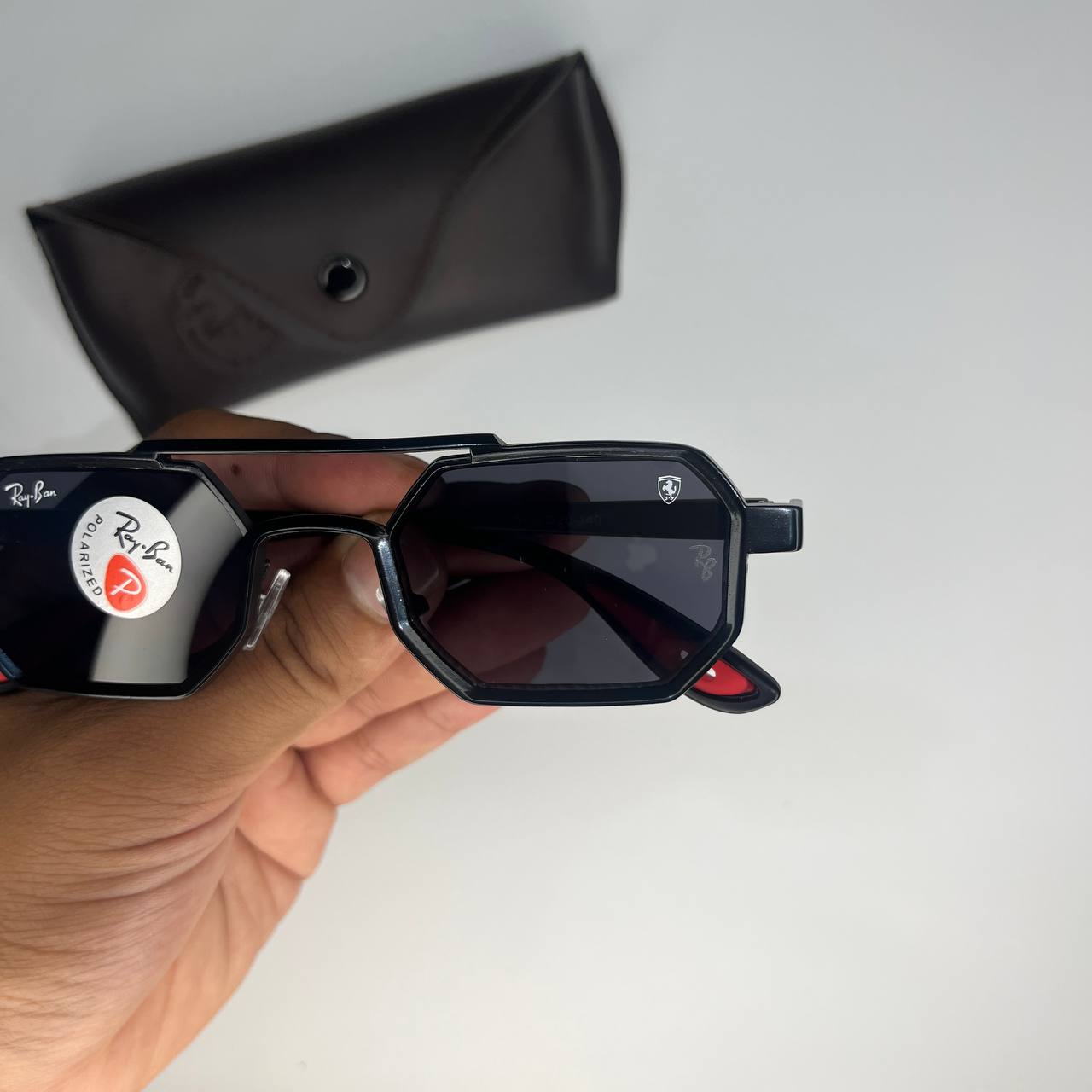 RB Ferrari Rectangular Polarized High Quality Premium Fashion Sunglass